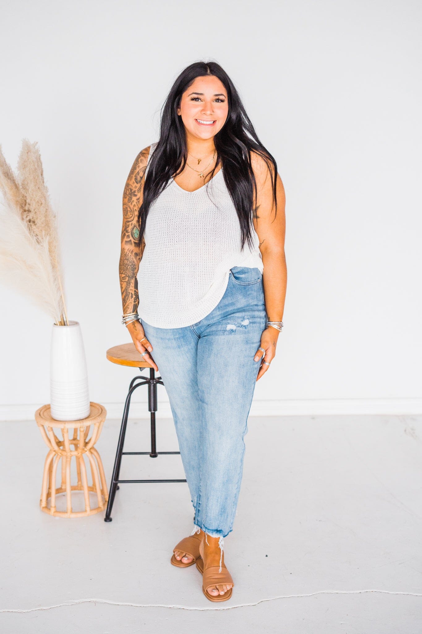 High Rise and Shine Straight Leg Jeans - Rollick
