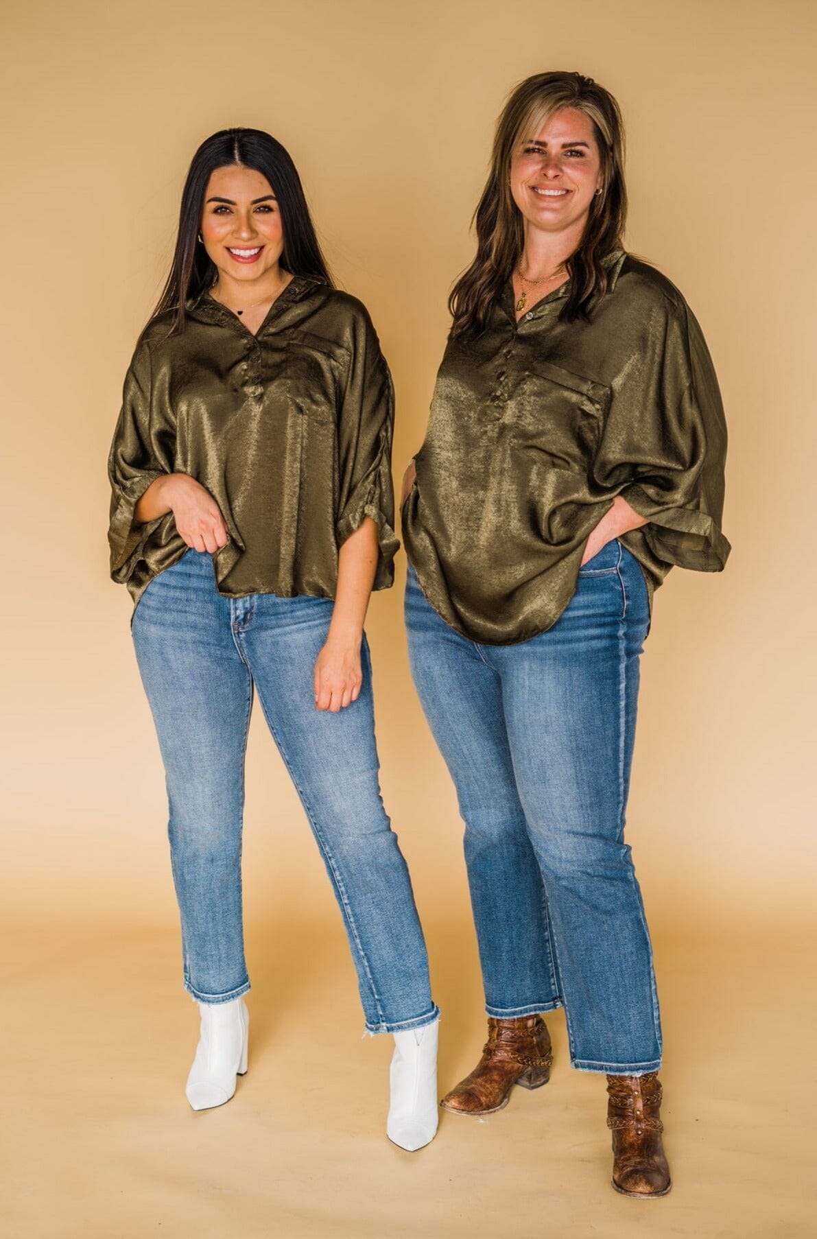 The Silky Way Olive Blouse