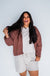 Hot 'n Cold Thermal Cardigan in Mauve