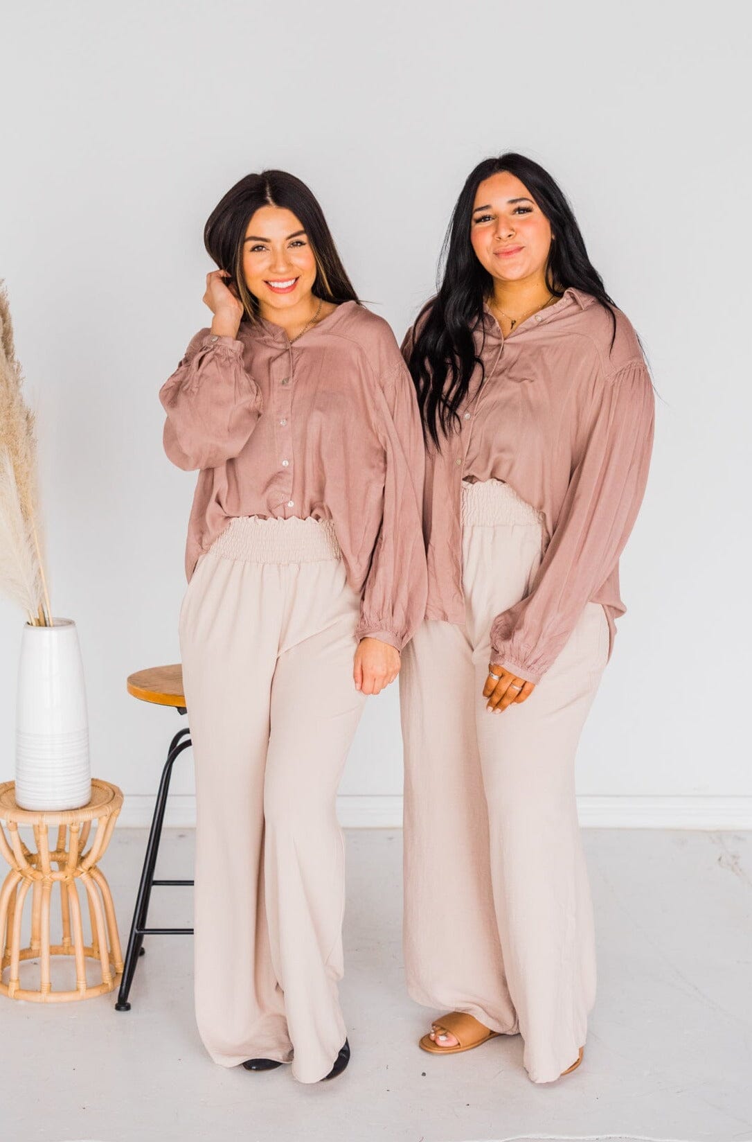 Business As Usual Blouse in Mauve